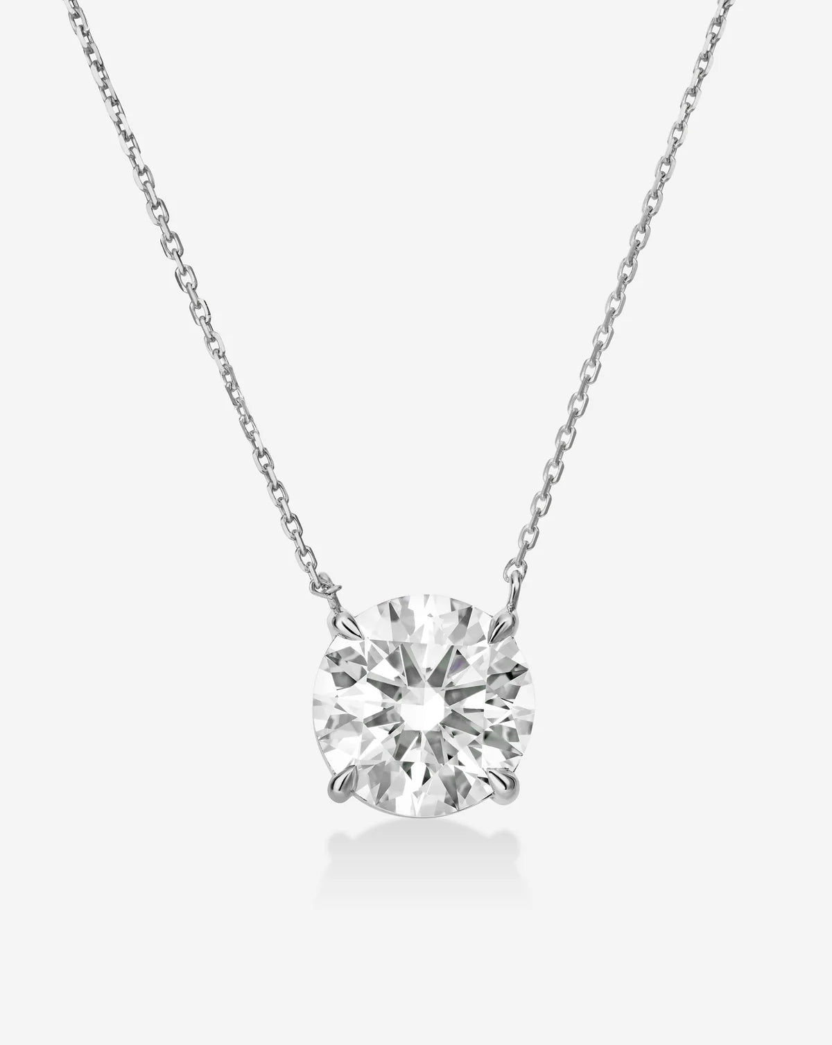 Round Lab-Grown Diamond Solitaire Pendant