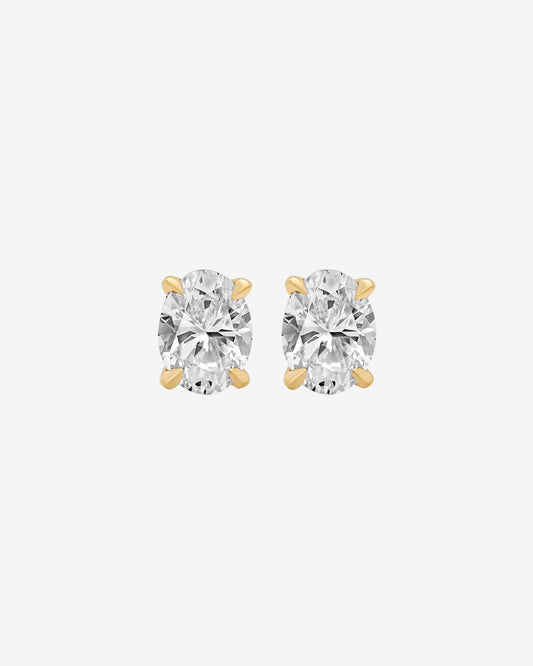 Oval Lab Diamond Studs Earrings