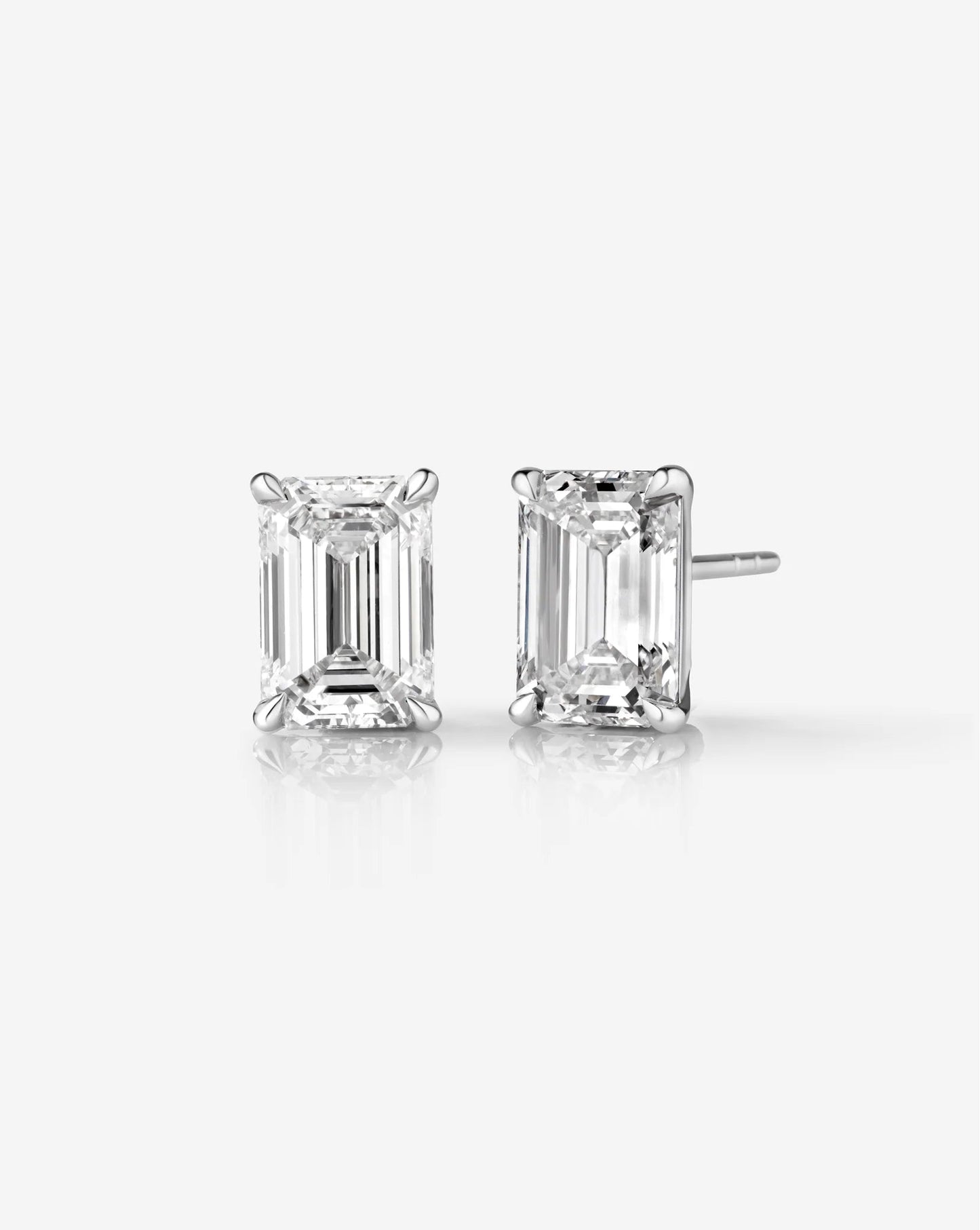 Emerald Lab Diamond Studs Earrings