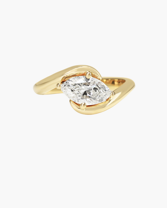 1ct Marquise Wave Ring