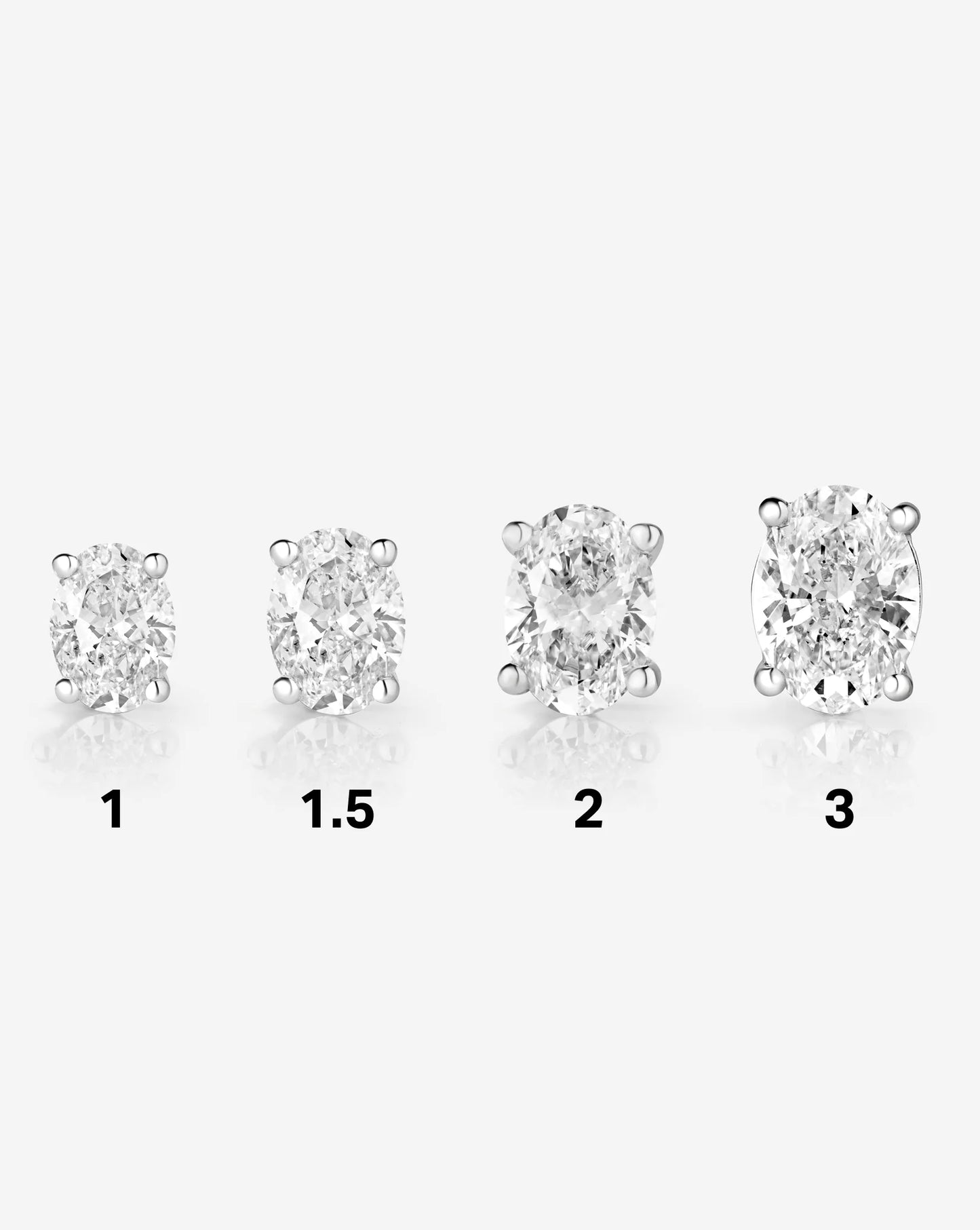 Oval Lab-Grown Diamond Stud Earrings