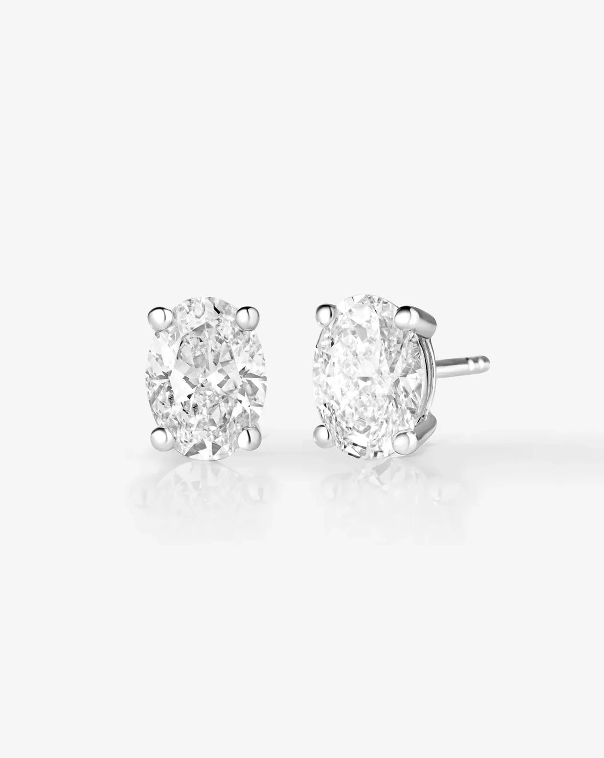 Oval Lab Diamond Studs Earrings