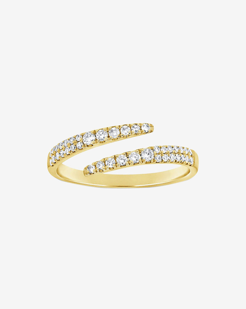 Open Diamond Wrap Ring