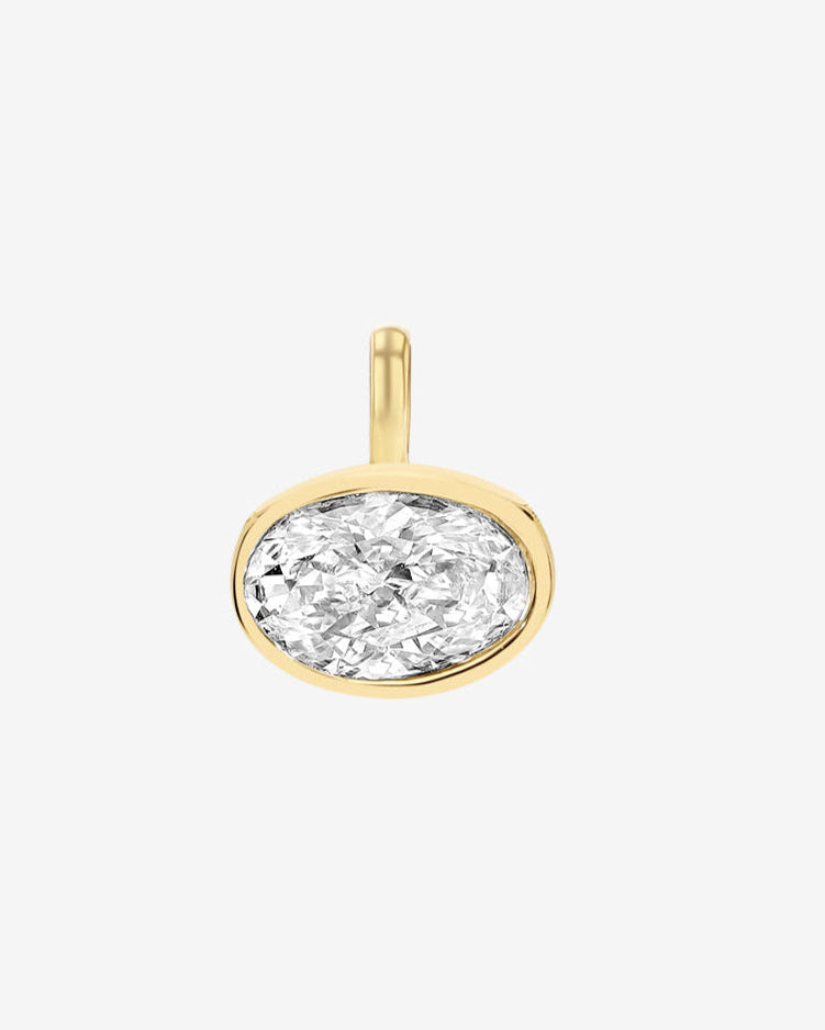 2 carat Oval Bezel Pendant Diamond