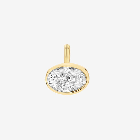 Oval Diamond Bezel Pendant