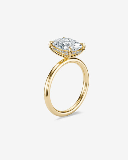 Oval Lab Diamond Engagement Ring 4 Carat