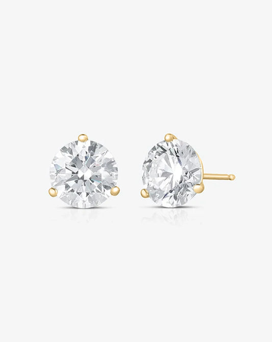 Round Lab-Grown Diamond Stud Earrings