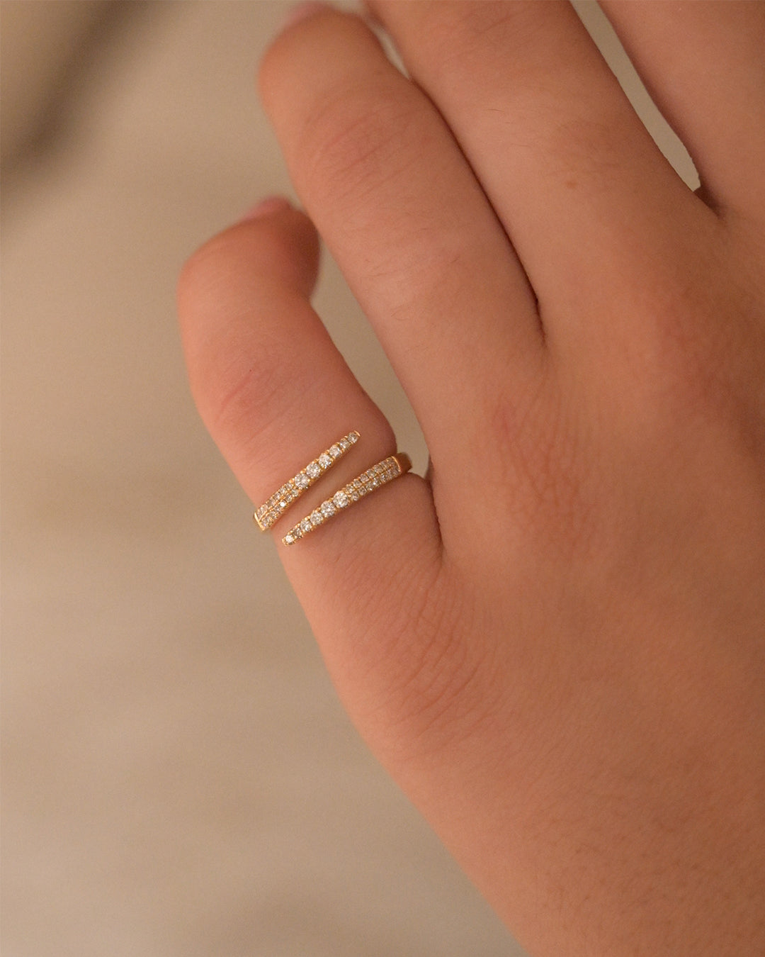 Diamond Wrap Pinky Ring