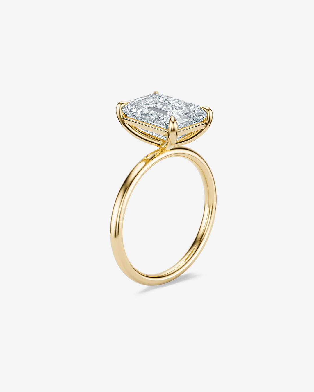 Emerald Lab Diamond Engagement Ring 4 Carat