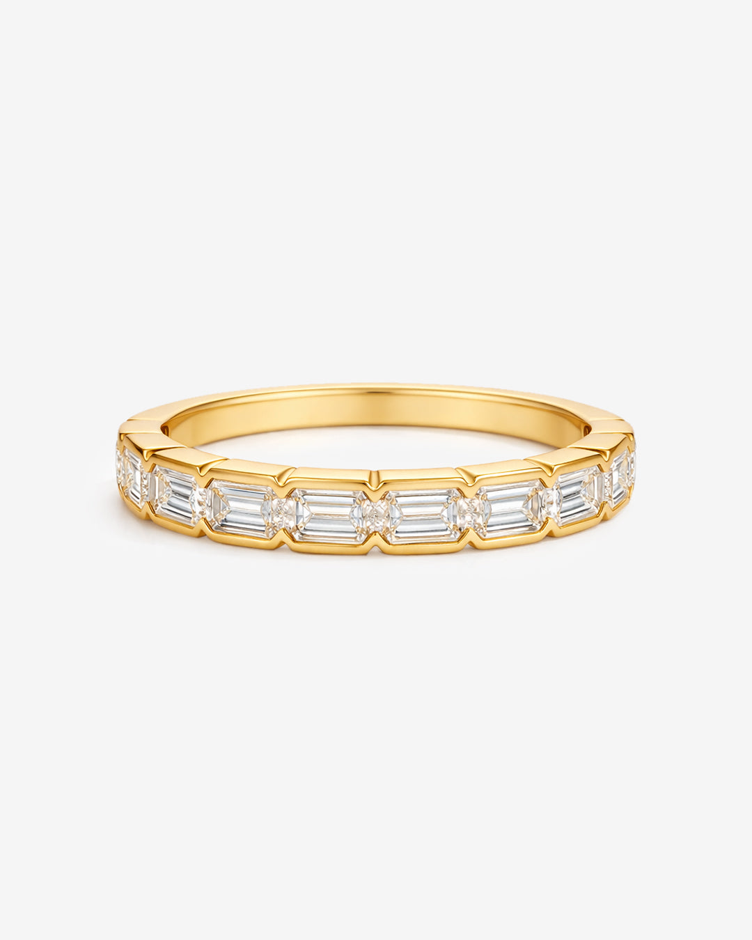 Emerald Diamond Bezel Ring