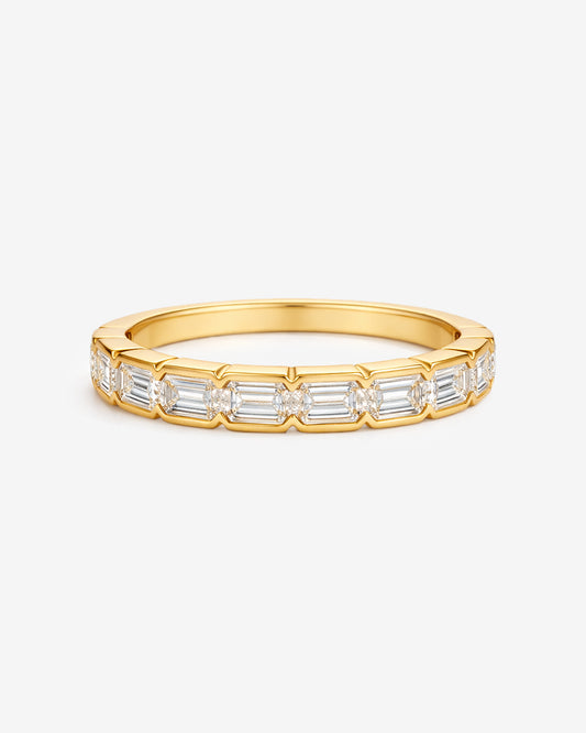 Emerald Diamond Bezel Ring