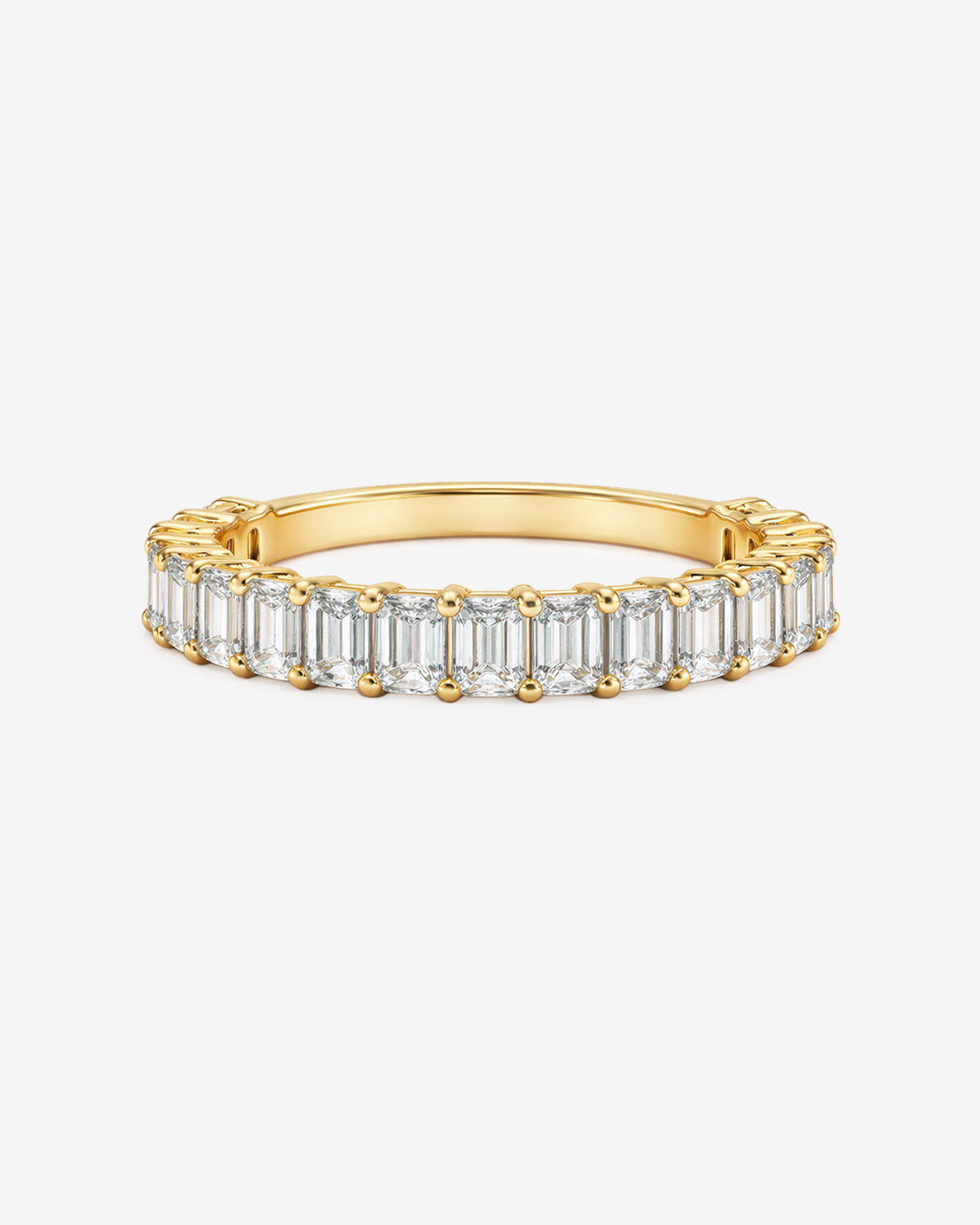 Emerald Lab Diamond Eternity Band