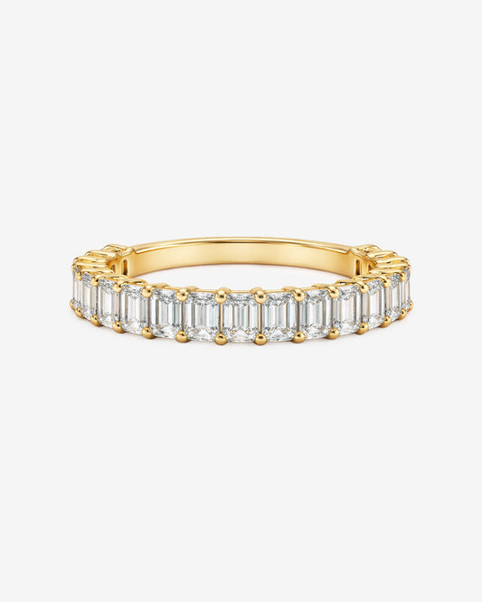 Emerald Lab Diamond Eternity Band