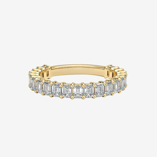 Emerald Lab Diamond Eternity Band