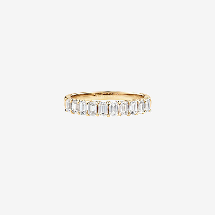 Emerald Lab Diamond Eternity Band