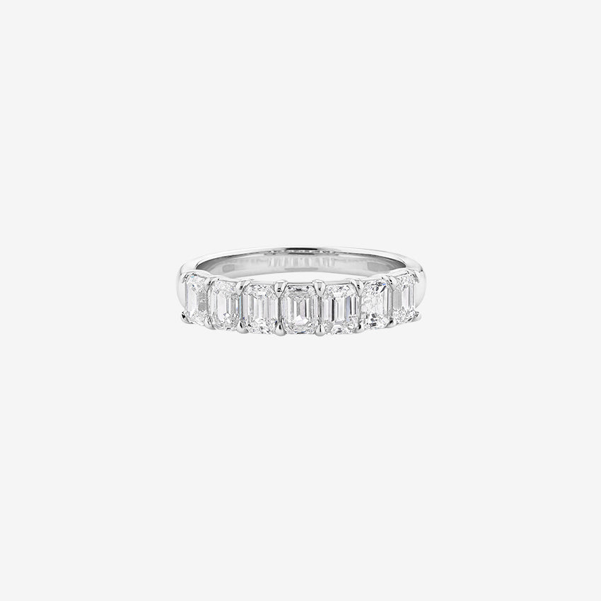 Emerald Lab Diamond Eternity Band