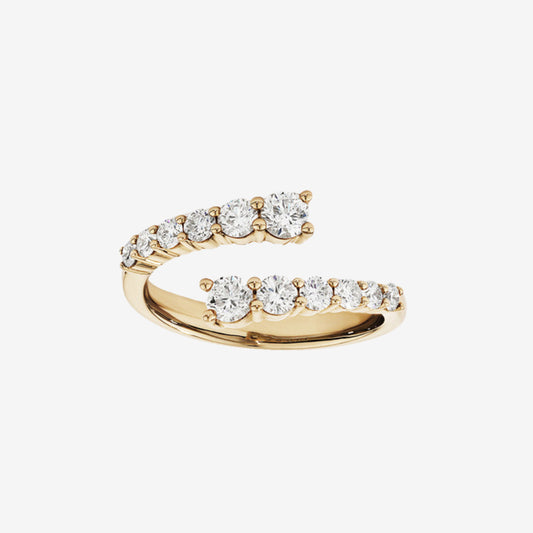 Graduated Diamond Wrap Ring