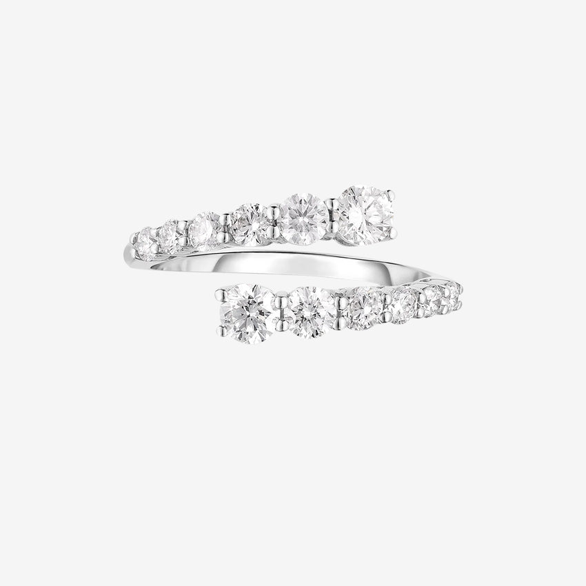 Graduated Diamond Wrap Ring