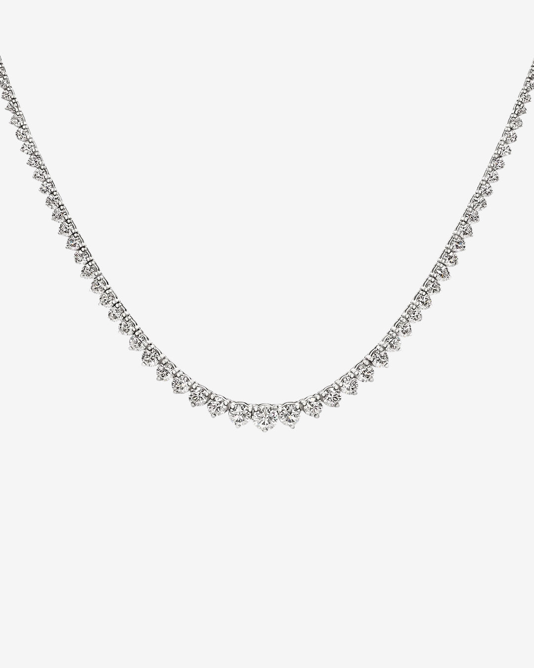 Graduated Tennis Necklace Moissanite - 5 Carat