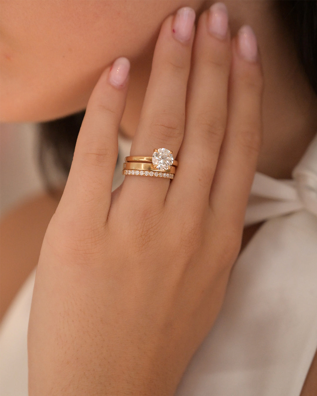 Diamond Half Pavé Wedding Ring