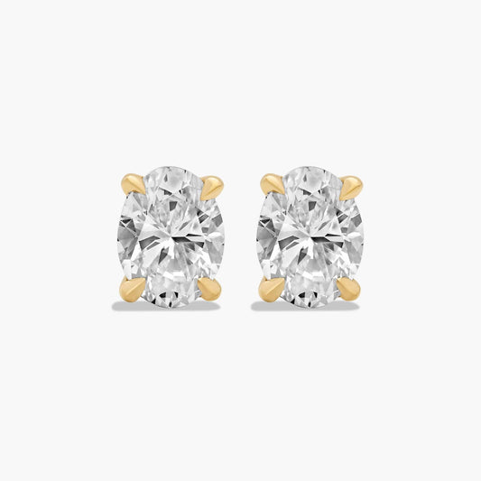 Oval Diamond Studs