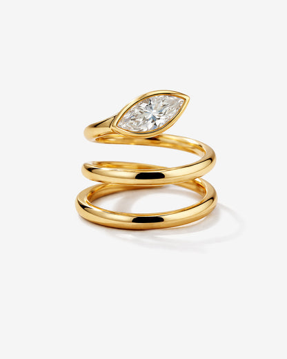 Marquise serpent wrap ring 1.2CT
