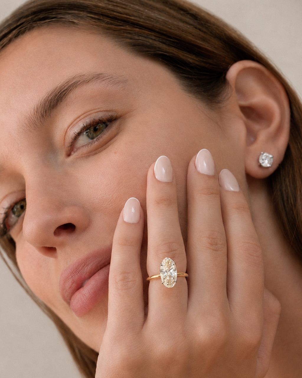Moval Lab Diamond Engagement Ring