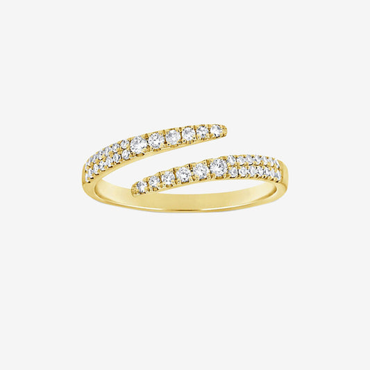 Open Diamond Wrap Ring