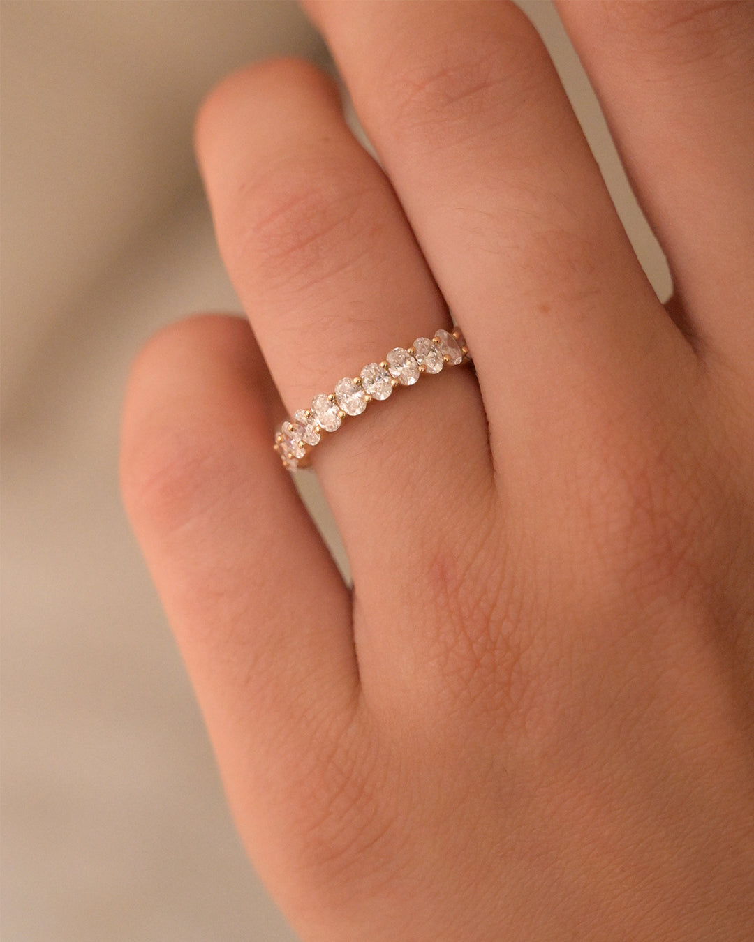 Oval Lab Diamond Wedding Ring - 1.00 Carat