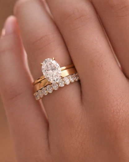 Oval Lab Diamond Engagement Ring 4 Carat