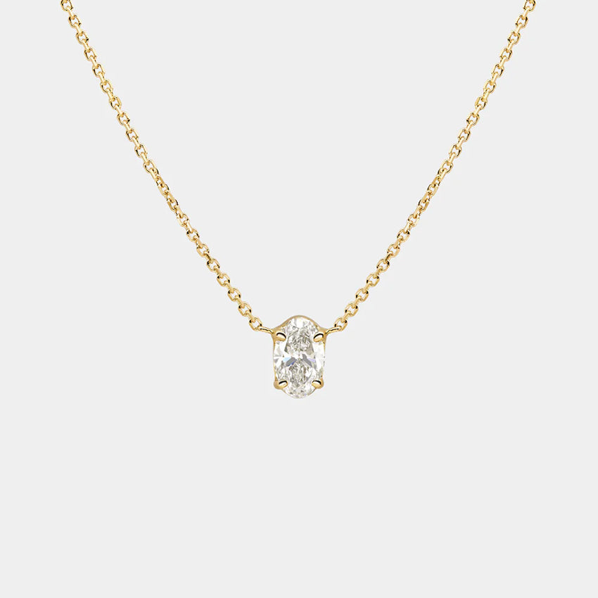 Oval Diamond Necklace