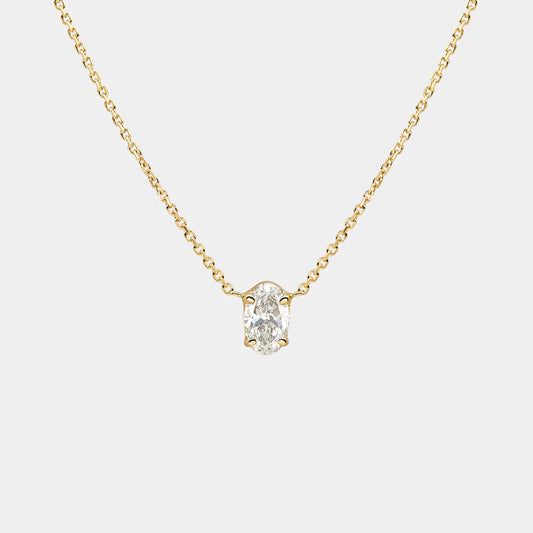 Oval Diamond Necklace