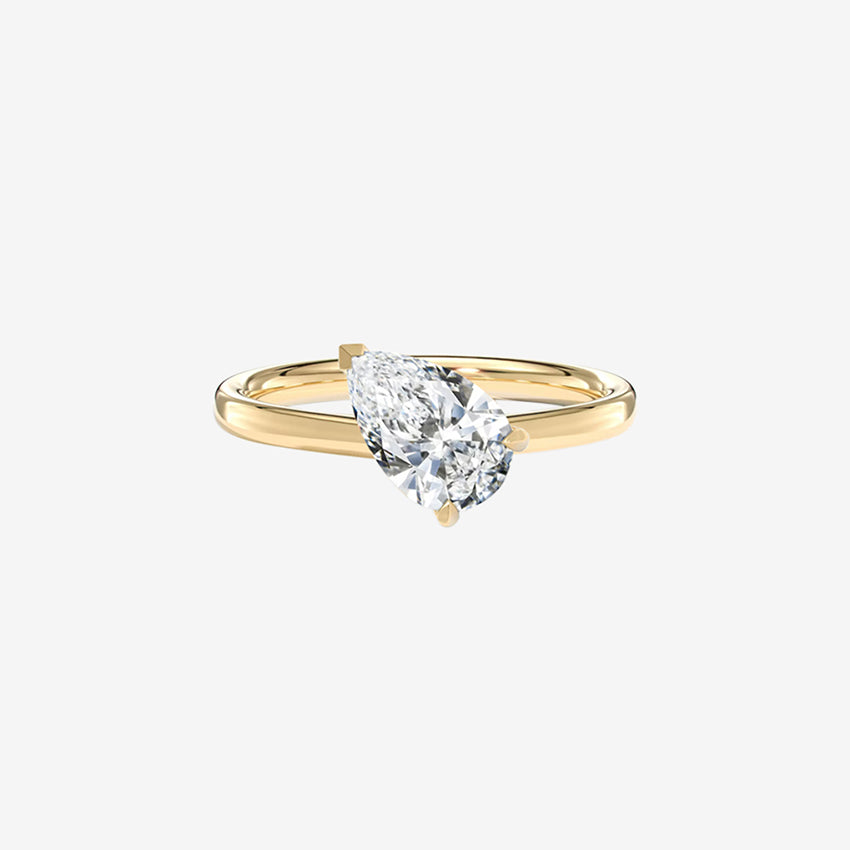 Pear Lab Diamond Engagement Ring