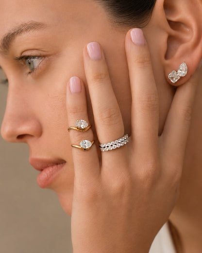 1 Carat Oval Pinky Ring