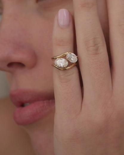 1ct Oval Wave Ring