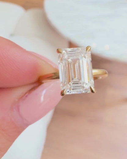 3ct Emerald Lab-Grown Diamond Engagement Ring- Ready to Ship