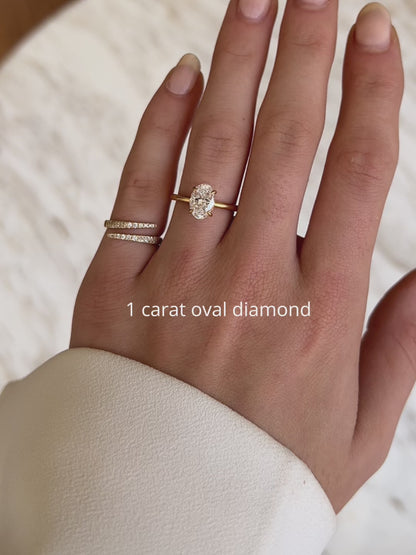 1ct Oval Lab-Grown Diamond Engagement Ring- Ready to Ship