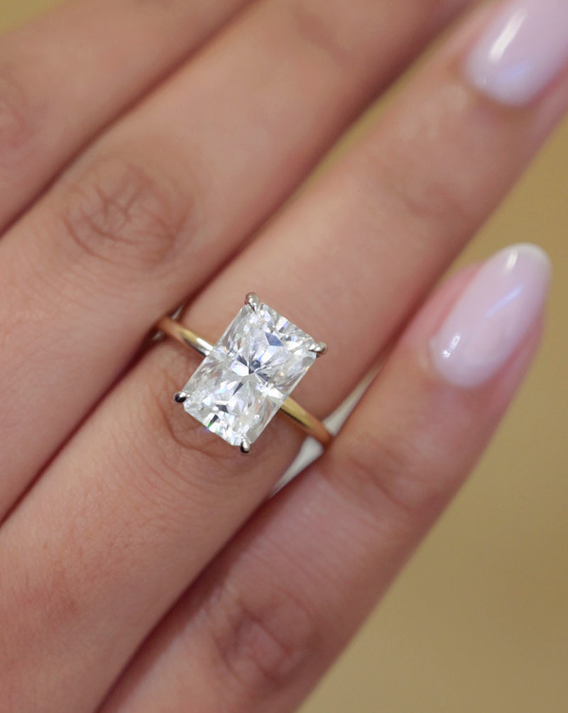 Radiant Lab-Grown Diamond Engagement Ring