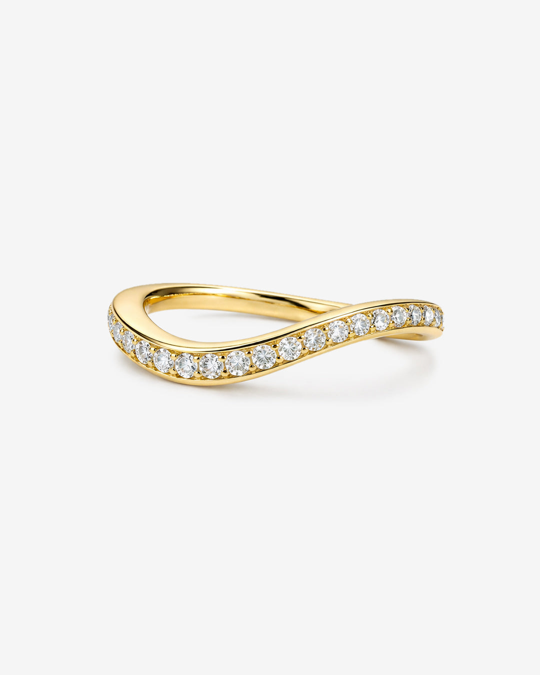 Wave Diamond Ring Curved