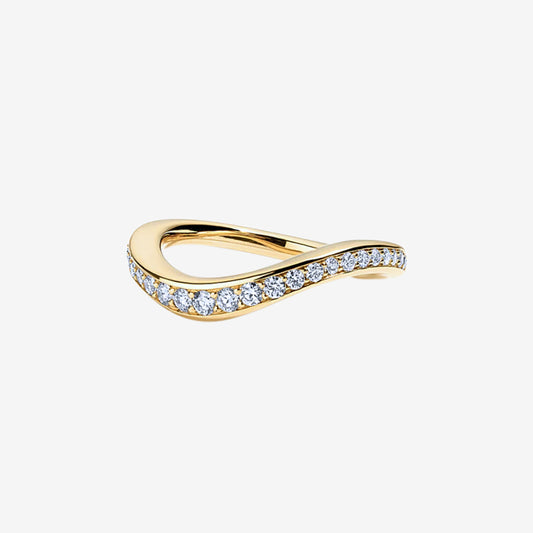 Wave Diamond Ring Curved